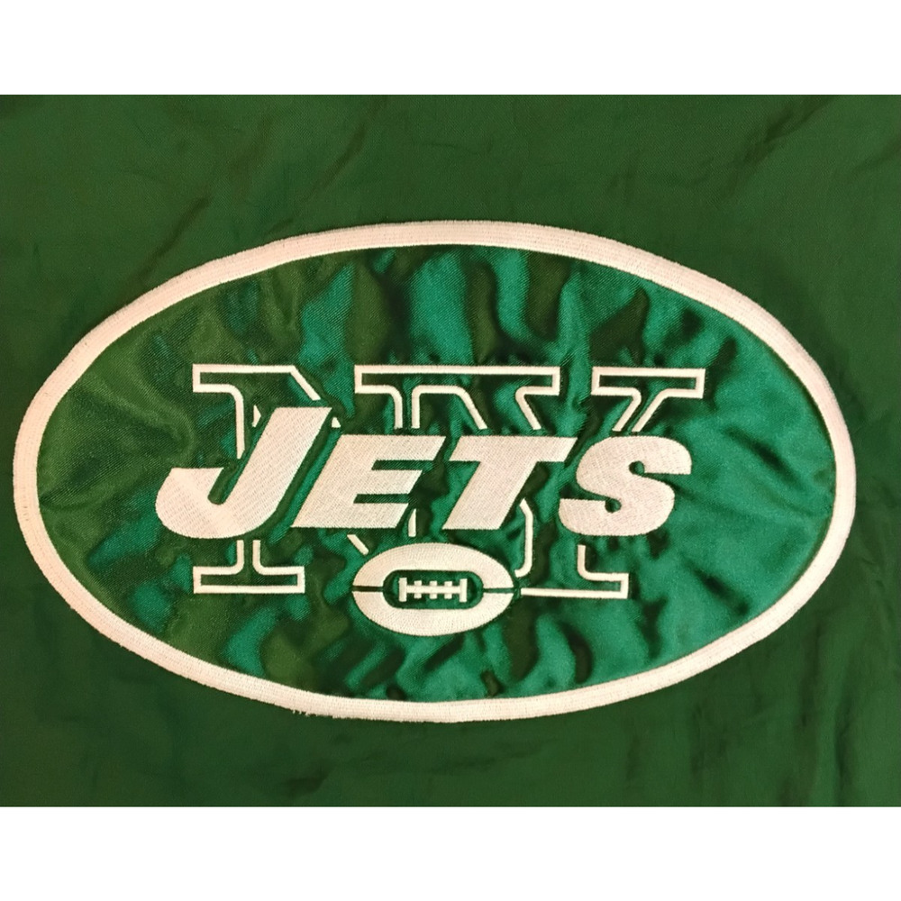 Vintage 90's NFL New York Jets Jacket Men's L 1/2 Zip Hooded Football #Z5805 - Picture 11 of 16